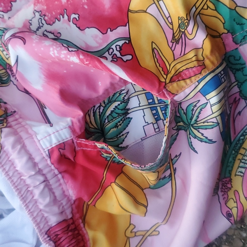 Polo Ralph Lauren Pink Lobster Fish Swim Trunks 5 Boys Vacation - Picture 7 of 7